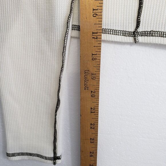 Mixed Threads Los Angeles Women's Scoop Neck Exposed Stitching Blouse, Size Med. - Picture 6 of 8